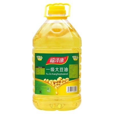 福泽康 厂家直销 10L*2桶一级成品大豆色拉油 不是转基因大豆油图2