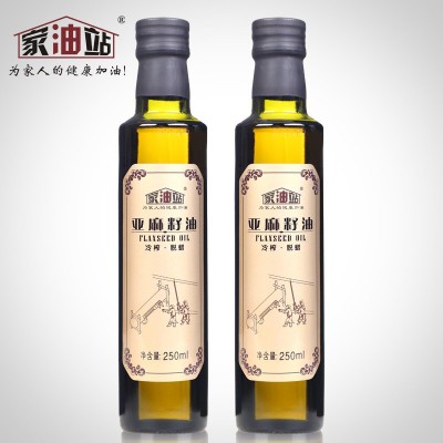 内蒙古家油站亚麻籽油250ML 亚麻油 月子油 学生油 冷榨脱蜡图2