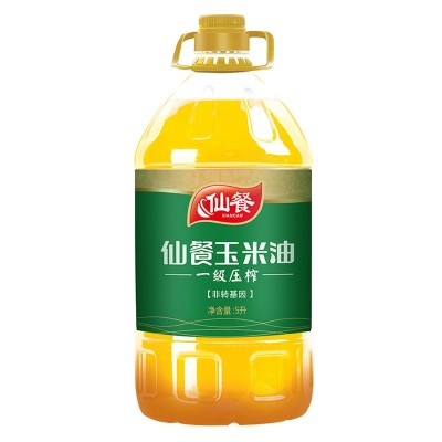 仙餐一级压榨5L玉米油 非转基因清香食用油批发餐饮商用食用油5L图5