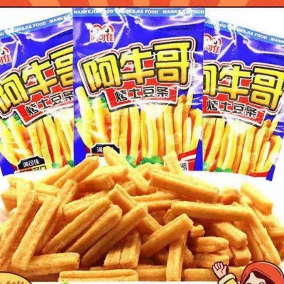 满可佳阿牛哥烤土豆条番茄味薯条23g80后怀旧膨化食品休闲小零食图2