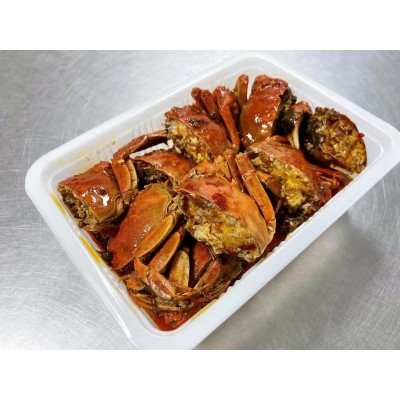 厂家现货批发大闸蟹盒装小零食公母麻辣海鲜熟食 香辣切蟹图5