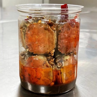 厂家现货生产熟食活螃蟹即食麻辣全母冷冻水产蟹 罐装香辣小闸蟹图5