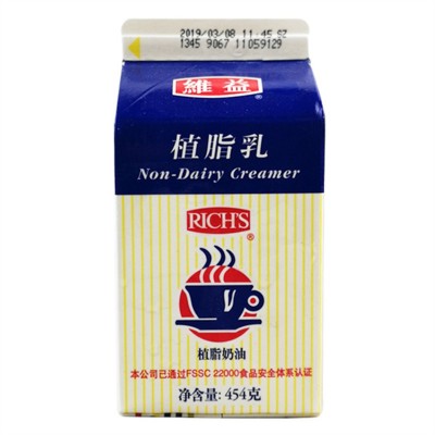 维益植脂乳454ml*24盒/箱 植脂奶 甜品植脂乳 奶香乳甜品原料包邮图3