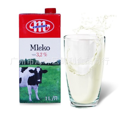 美可超高温全脂灭菌乳牛奶妙可全脂纯牛奶波兰进口1L*12广东包邮图4