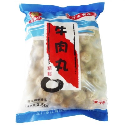 万丰牛筋丸5斤金猪仔牛肉丸火锅麻辣烫关东煮串串烧烤冷冻食材图4