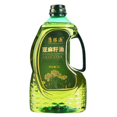 康膳源 冷榨一级亚麻籽油月子油2l 补充亚麻酸内蒙食用植物油图5