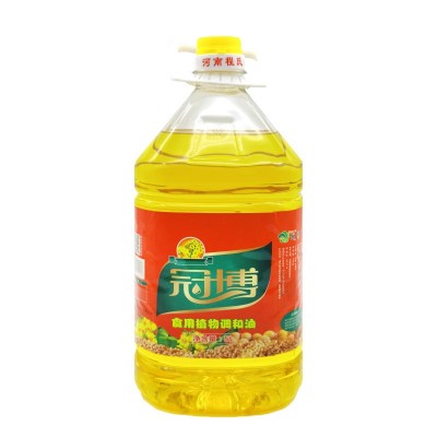 冠博调和油大豆油菜籽油芝麻油食用植物油家用餐饮烘焙煎炸5LX4桶图5