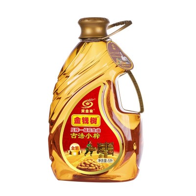 金钱树浓香花生油5L大容量 挑选花生原料压榨一级花生食用油图5