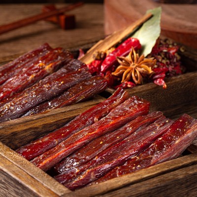 独立小包装手撕牛肉即食食品办公室休闲零食五香麻辣味风干牛肉干图2