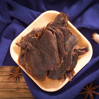 牛八食品 温州湖岭特产风干250克原味牛肉干 休闲小吃网红小零食图4