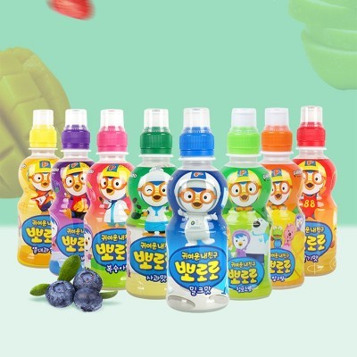 韩国pororo啵乐乐饮料235ml*24瓶整箱宝露露进口果味饮品果汁饮料图3