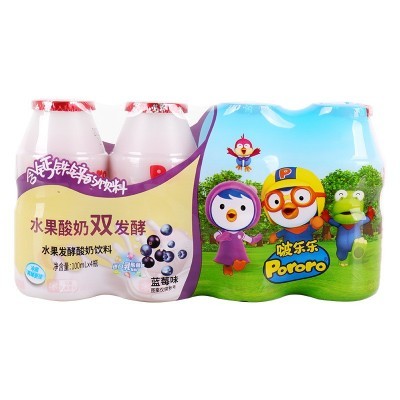 国产啵乐乐乳酸菌饮品100ml*4瓶/板保质期9个月水果含乳 酸奶饮料图5