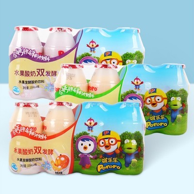 国产啵乐乐乳酸菌饮品100ml*4瓶/板保质期9个月水果含乳 酸奶饮料图4