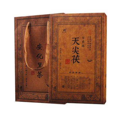 07年原料压制老茶砖 安化黑茶1000克天尖茯2斤金花茶手工茯茶煮茶图4