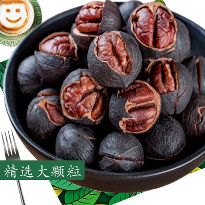 新货黑珍珠临安水煮五香原味手剥山核桃 250g连罐 坚果零食批发图2