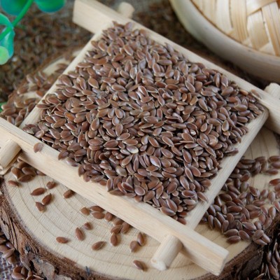现货批发棕褐色亚麻籽 榨油烘焙磨粉原料五谷杂粮胡麻籽袋装25kg图2