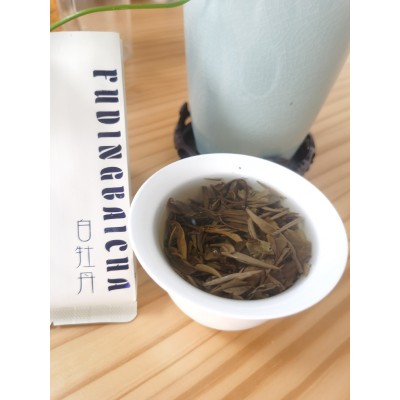 福鼎老白茶花香日晒白牡丹2017年干仓泡袋装企业送礼直播可定制图5