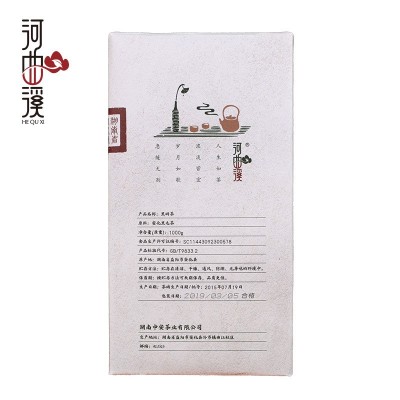 湖南特产茶叶安化黑茶 黑砖茶1000克河曲溪安化黑茶砖茶厂家直批图2