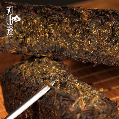 湖南安化黑茶 茯砖茶特产金花天茯1kg茶叶河曲溪黑茶批发厂家直批图2