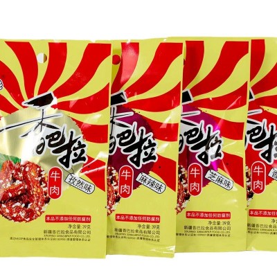 新疆香巴拉牛肉干39g*5娜扎同款新疆烤肉酱牛肉即食零食特产图5
