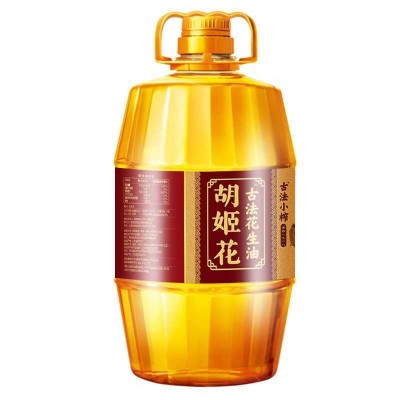 胡姬花古法小榨花生油5L/瓶 物理压榨一级家用炒菜食用油批发图5