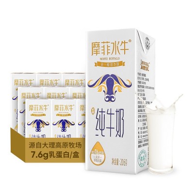 来思尔摩菲水牛乳纯牛奶206g10盒一件发成人学生摩早餐奶图5