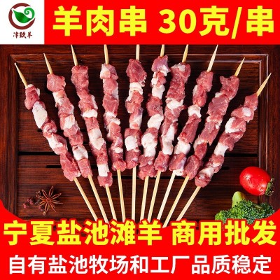 宁夏津玖羊盐池滩羊羊肉串30g商用家庭户外烧烤食材串半成品批发图2
