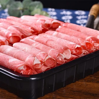 批发牛肉卷 肥牛卷 涮火锅食材 牛肉片批发 烧烤食材家用商用牛肉图2