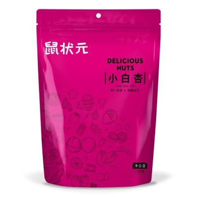 鼠状元 小白杏148g/袋手剥坚果炒货休闲零食年货干果原味杏仁批发图4
