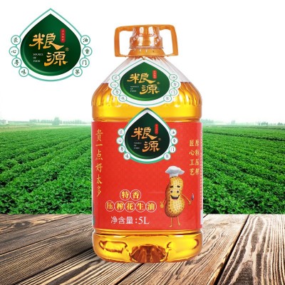 佛山粮源一级特香花生油浓香食用油 一罐大瓶装5升花生油厂家批发图2