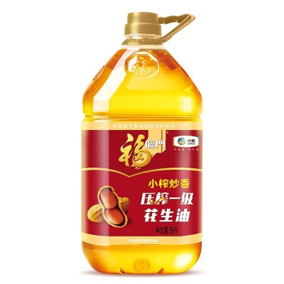 中粮福临门花生油5L/桶 小榨炒香图5