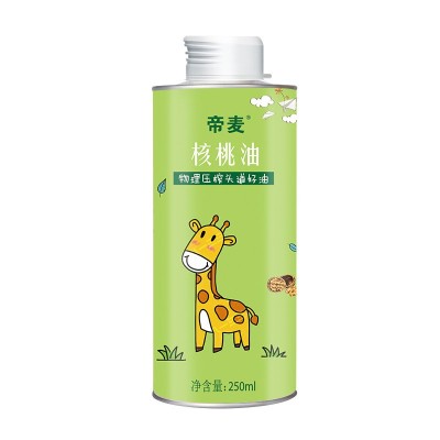 帝麦 物理冷榨核桃油250ml圆罐 孕妇宝宝儿童辅食可适用食用油图3