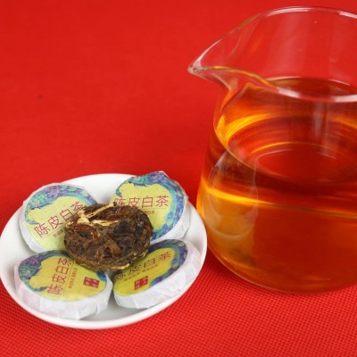 陈皮白茶饼干茶 新会十年陈皮福鼎白茶寿眉贡眉 源头工厂批发图2