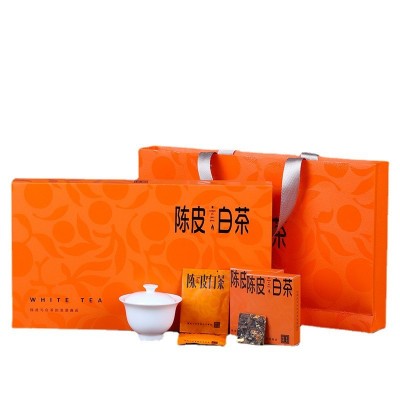 茶叶礼盒装陈皮白茶小方片饼干茶陈皮白茶老白茶福鼎茶叶一件批发图5