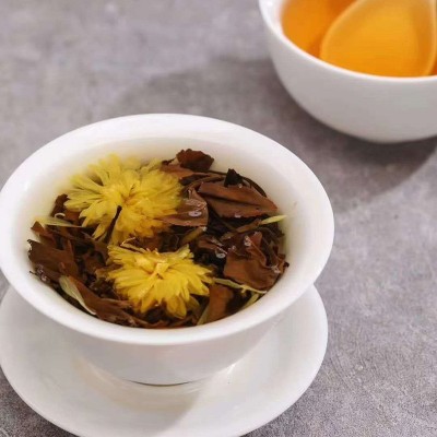 2021年新品菊花白茶饼干 寿眉小茶饼一粒一泡 罐装厂家批发图5