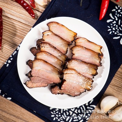 湖南特产 500G装五花腊肉农家柴火烟熏腊肉前后腿肉 批发销售图2