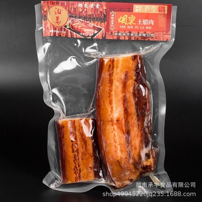 湖南特产 500G装 农家风味柴火 烟熏乡里五花腊肉 批发销售图3