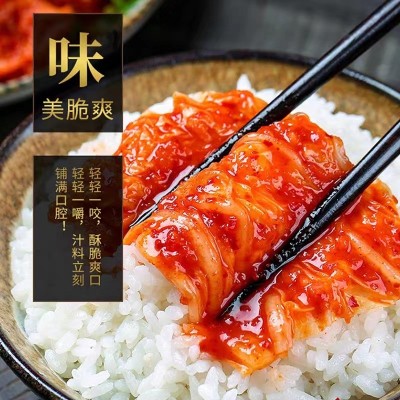 【工厂直供】韩式正宗辣白菜下饭菜酸甜香辣速食泡菜免切205克/袋图2