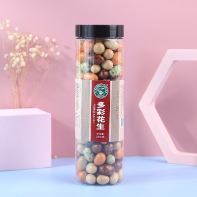 森林大叔酥脆可口多彩鱼皮花生豆原味海苔味鱼皮豆日本豆280g罐装图2