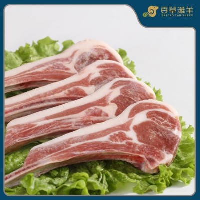 宁夏盐池滩羊肉 法式羊排 新鲜小切 鲜肉现切 羔羊排原切 百草滩羊厂家直销图3