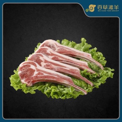 宁夏盐池滩羊肉 法式羊排 新鲜小切 鲜肉现切 羔羊排原切 百草滩羊厂家直销图2