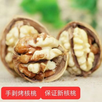 薄皮炒核桃新疆纸皮烤核桃500克新货坚果零食批发熟核桃奶香图3
