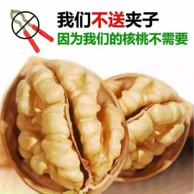 新货新疆185纸皮核桃批发500g 薄皮大核桃阿克苏手捏纸皮生核桃图3