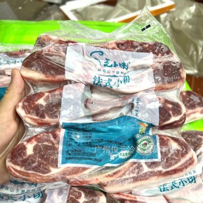 毛卜喇法式小切羊排 500g 小战斧新鲜羔羊肉羊排冷冻烧烤食材商用图4