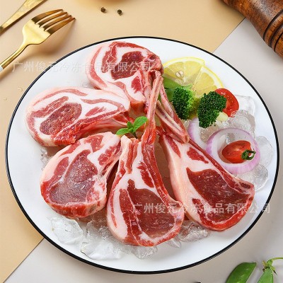 毛卜喇法式小切羊排 500g 小战斧新鲜羔羊肉羊排冷冻烧烤食材商用图2