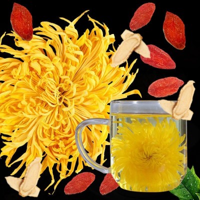 金丝皇菊枸杞茶黄山菊花茶人参枸杞菊花茶人参菊花茶菊花决明子茶图4