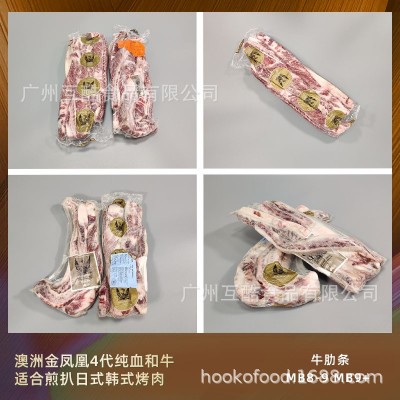 澳大利亚203金凤凰和牛肋条 肋条肉 雪花和牛 谷饲牛排 冷冻牛肉图4