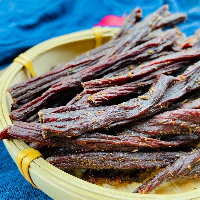 【新品】内蒙古特产蒙劲爽9成干风干手撕牛肉干网红零食健身食品图2