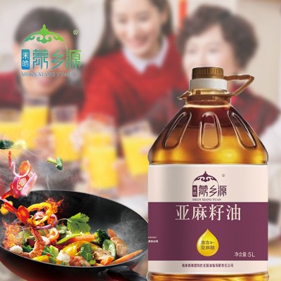 禾皓蒙乡源亚麻籽油5升食用油厂家直供量大从优图2