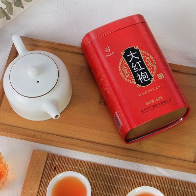 忆江南茶叶罐装乌龙茶福建南平商超大红袍茶叶50g图3